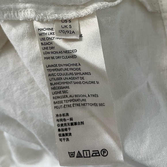 FREE PEOPLE | Linen Blend Clover Pintuck Linen Blend Tunic in White | Size S - Picture 10 of 11